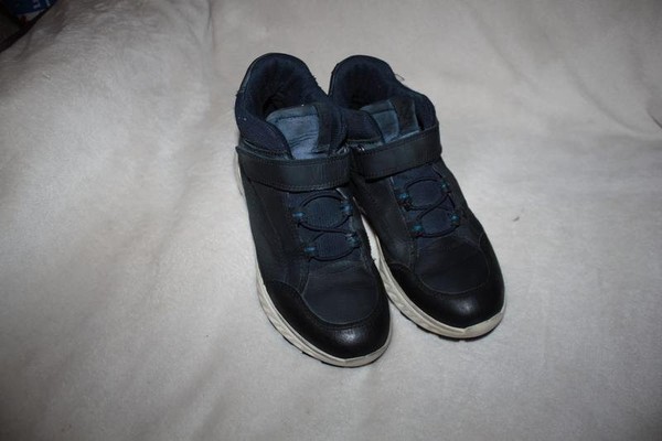 Men Ecco Boots Navy Leather 37