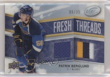 2008-09 Upper Deck Ice Fresh Threads PETG Patch/Jersey 6/25 Patrik Berglund h1e