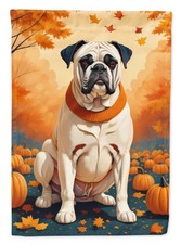 Caroline's Treasures White Boxer Fall Garden Flag DAC1025GF