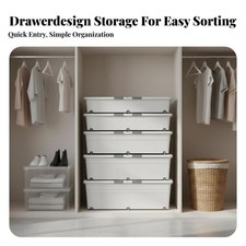 Wheeled Under-Bed Bin See-Through Top Wheeled Latching Box Low-Profile Design