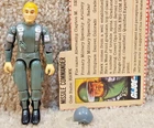 Complete Really Nice Vintage 1983 GI Joe Hawk v1.5 With Filecard MMS Operator