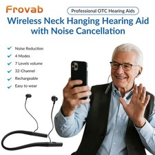 Sound Amplifiers for Hearing Loss Seniors Neckband, 4 Modes & OTC Amplifier