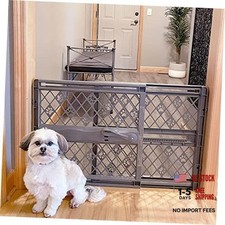 MYPET North States Paws 40" Portable Pet Gate: Expands Locks in Fieldstone