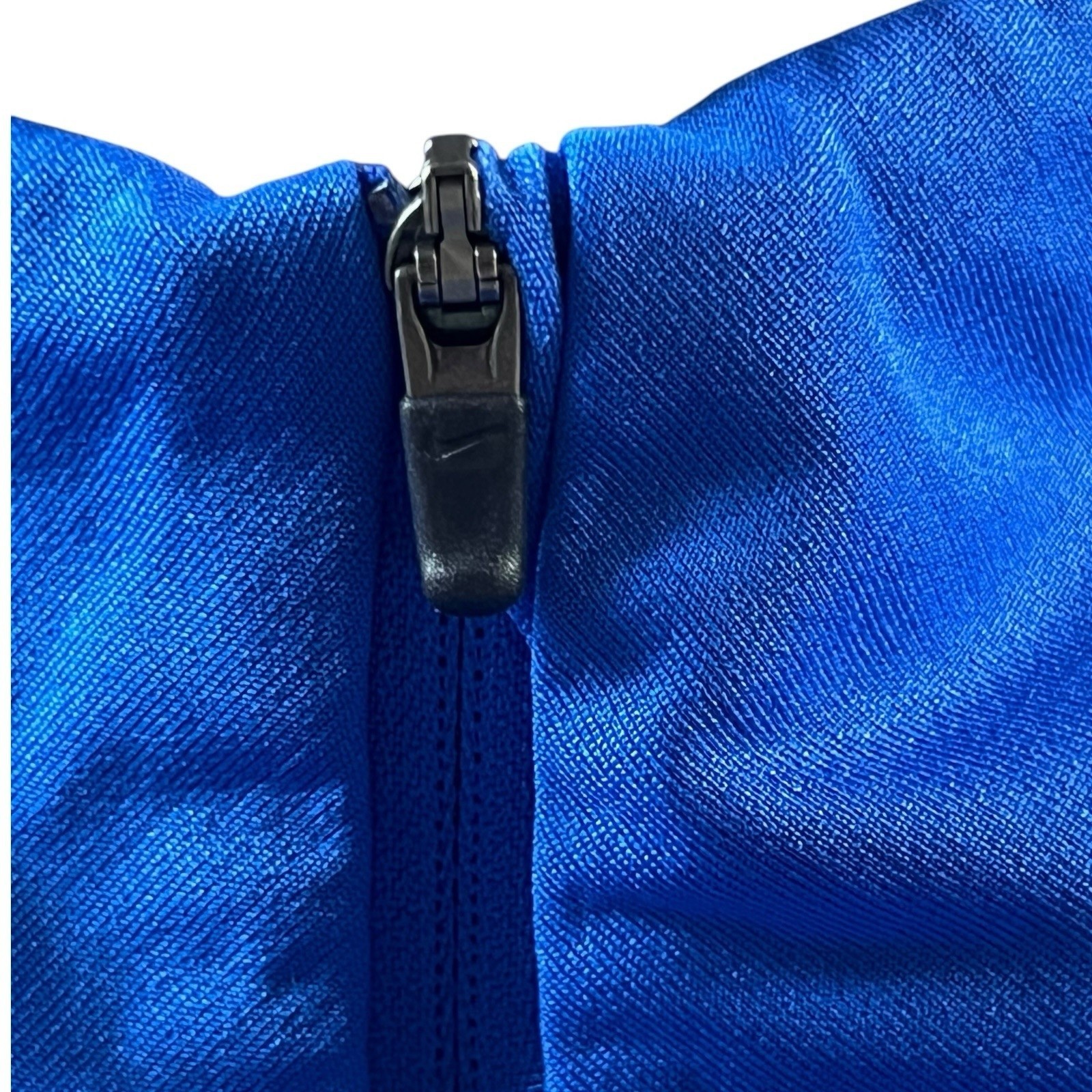 Nike Small Running Quarter Zip Pullover Blue Whit… - image 4