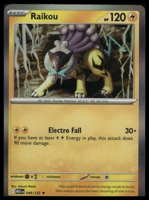 Raikou Rare ME01: Mega Evolution 048/132 Holo NM
