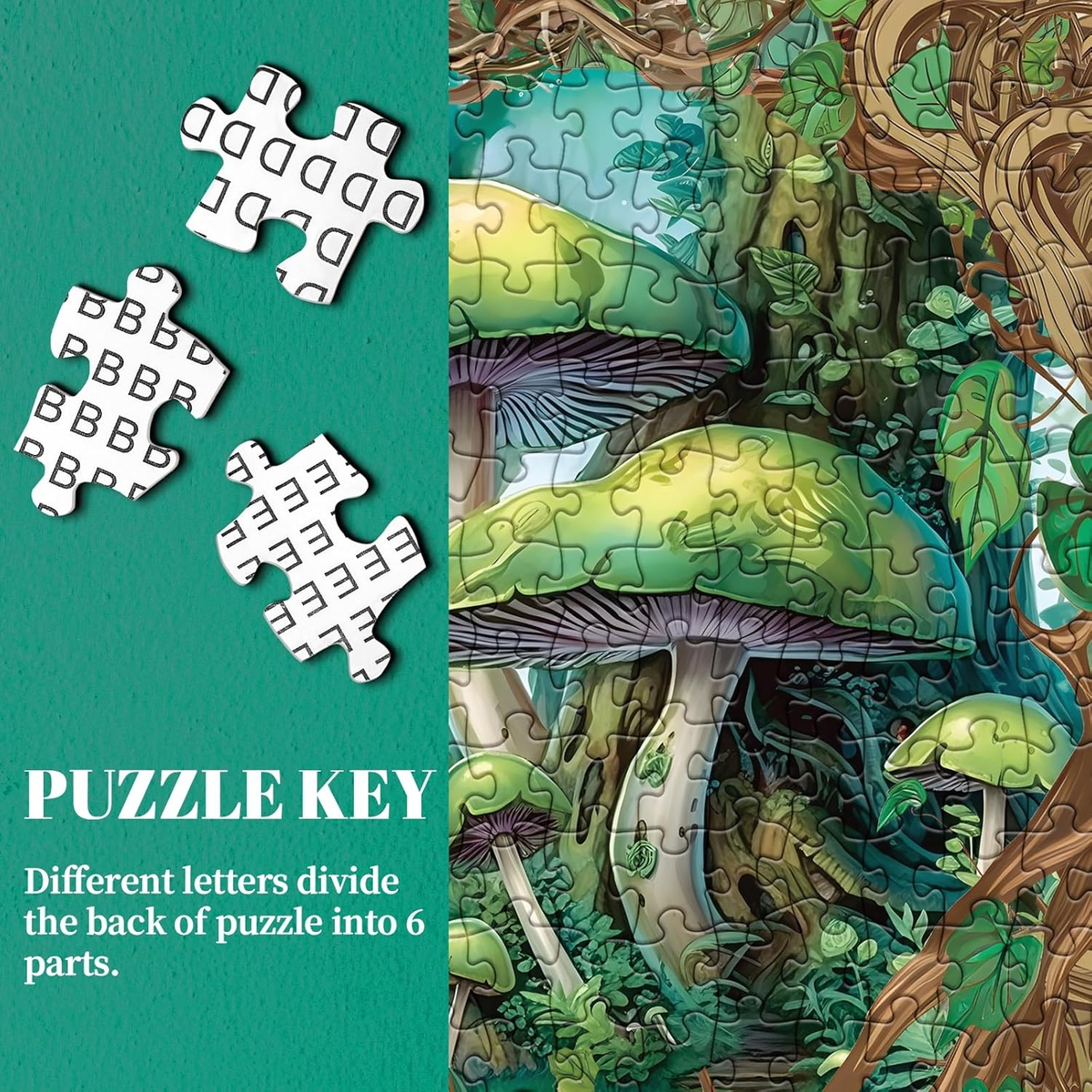 Puzzle 1000 Pezzi Cosmic Mushrooms - Galison - Funghi In Stile Retro - 27x20 Pollici - FSC