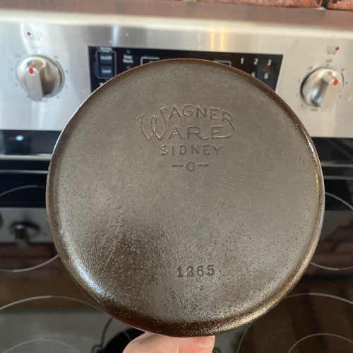 WAGNER CAST IRON DEEP FAT FRYER 1265 Bale Handle Sydney O Pour Spout - Picture 6 of 12