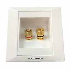 Theater Speaker Wall Outlet 2 Speaker Panel Binding Post