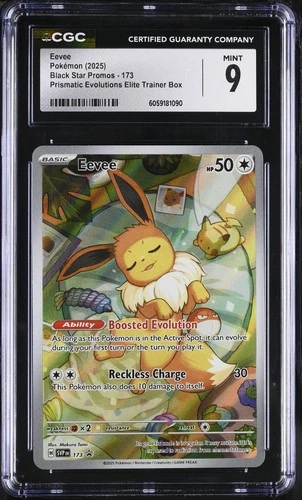 CGC 9 EEVEE 173 PRISMATIC EVOLUTIONS ELITE TRAINER BOX POKEMON MINT