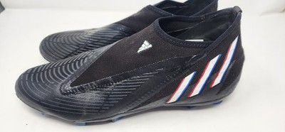 adidas Predator Edge.3 LL FG Laceless Soccer Cleats Black Red White Men's 10.5