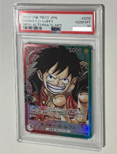 PSA 10 Monkey D. Luffy OP01-003 LEADER Parallel Romance Dawn One Piece Japanese