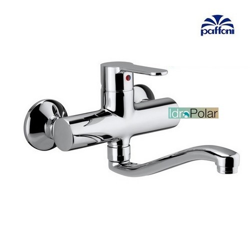 MISCELATORE RUBINETTO A MURO BLU 161 PAFFONI LAVELLO CUCINA PARETE LAVATOIO