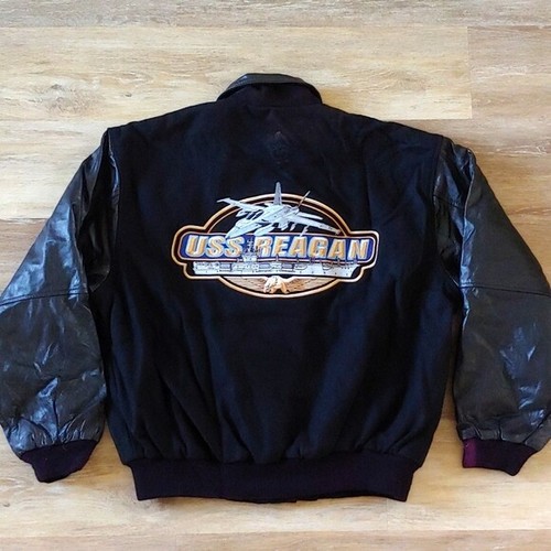 NWT MIKE DITKA USS REAGAN Leather/Wool 