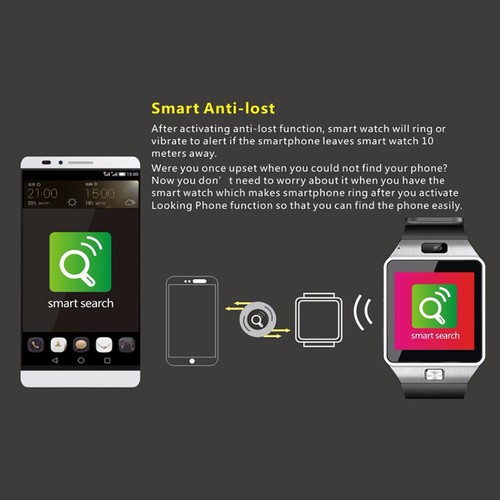 Reloj inteligente Bluetooth con cámara compañero de teléfono reproductor de MP3 podómetro para Android IOS - Imagen 20 de 28