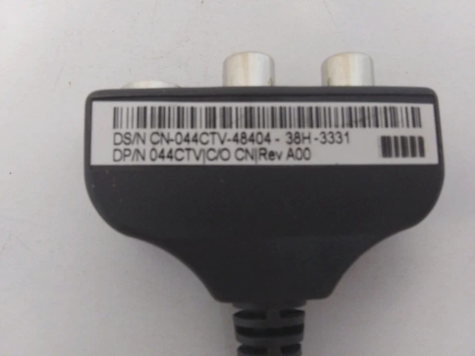 Cable Dell DS/N CN-044CTV-48404-38H-3331 VIDEO A RCA negro sin manual NUEVO abierto Foto 3 de 4