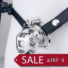 Sissy Micro Cobra Metal Chastity Device Cage Chastity Belt Lock Constraint Ring