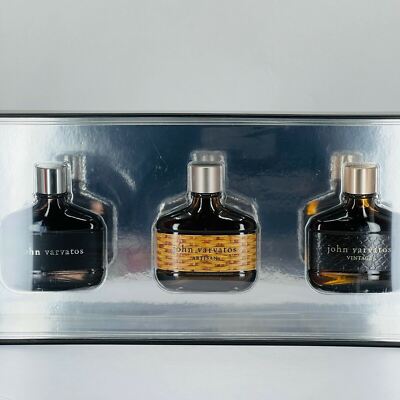 JOHN VARVATOS EAU DE TOILETTE MEN'S COLOGNE 3 PIECE GIFT SET .5 oz (NIB)