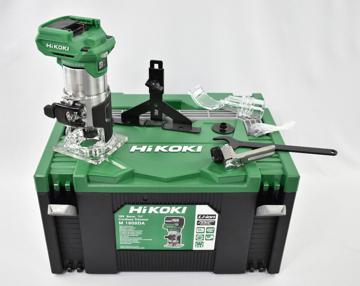 HIKOKI M1808DA 18V Akku Oberfräse Trimmer Kantenfräse Multifräse Router + Koffer