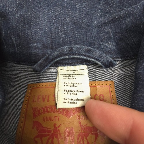 Levi's Jacket Womens MEDIUM Blue Denim Trucker Biker Button Up Stretch Size M - Picture 3 of 10
