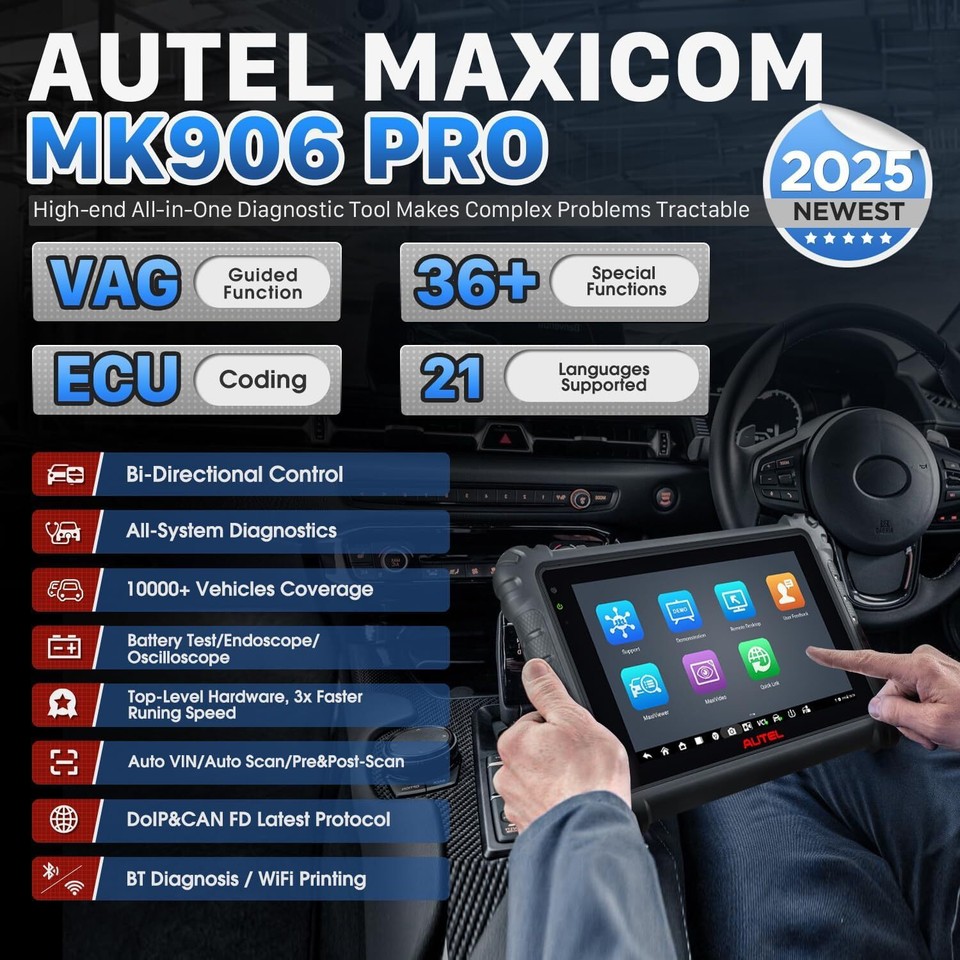 Autel MK906 PRO W/ V200 OBD2 EOBD Diagnostic Scanner Advanced Key Co-ding Tool E - Foto 9