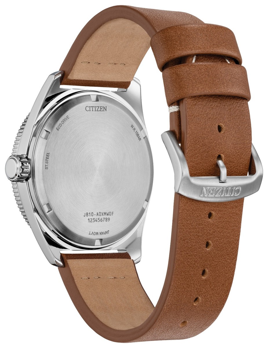 Citizen Men's Sport Casual Eco-Drive Date Brycen Brown Leather