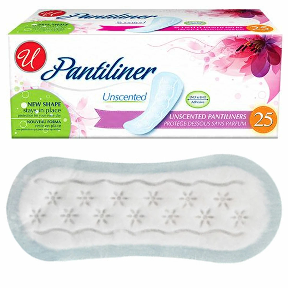 25 Ct Panty Liners Unscented Pantiliner Light Extra Protection Underwear No  Odor