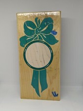 Ribbon Add-a-frame -Wood / Rubber Stamp by Posh Impressions 6.75 x 3.25