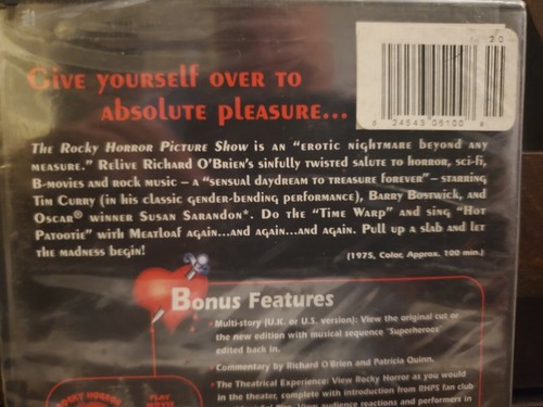 The Rocky Horror Picture Show New DVD 2002 Single Disc classic movie Tim curry - Picture 4 of 5
