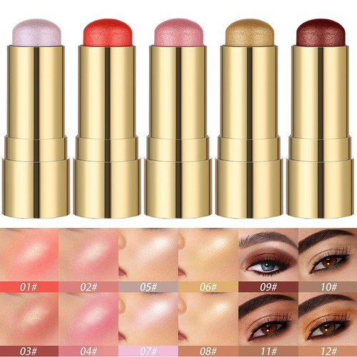 Multi-function High-gloss Blush Stick Cream Blusher Waterproof Brightening