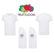 20 x Kids Fruit Of The Loom White PE T-Shirt Plain Tee Top Wholesale Bulk Buy