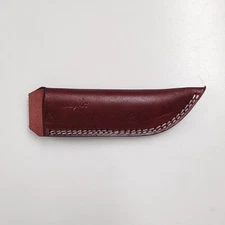 8" Leather Sheath for Fixed Blade Knife – Handmade Vertical Belt Holster