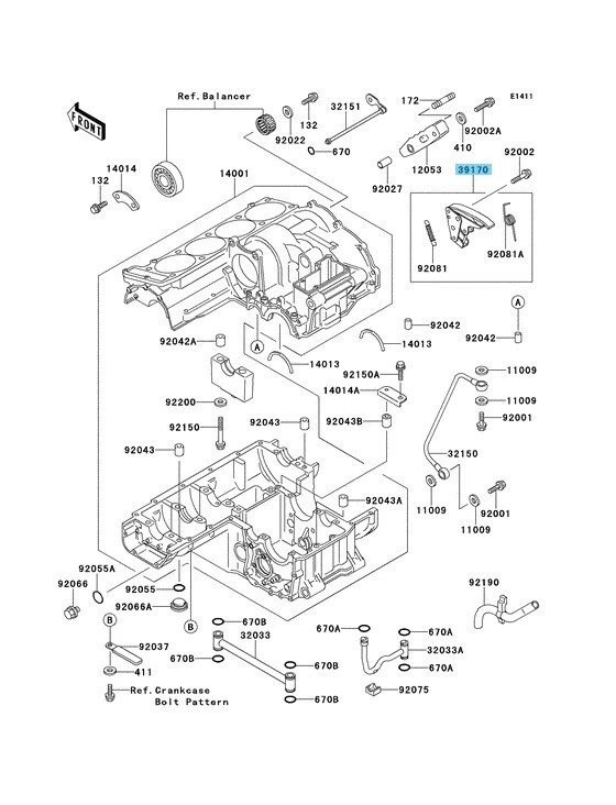 KAWASAKI NINJA ZX-11 ZX1100 93-01 Genuine Tensioner Comp 39170-1059 OEM - Изображение 3 из 3