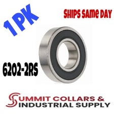 6202-2RS C3 EMQ Premium Rubber Sealed Ball Bearing, 15x35x11, 6202RS 1 QTY 