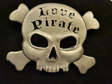 Love Pirate Skull Bones Bergamot Belt Buckle