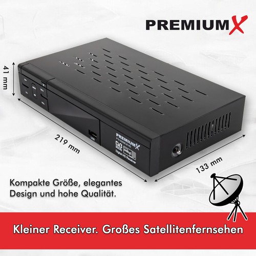 PremiumX 520SE-B SAT TV Receiver DVB-S2 USB SCART HDMI Satellitenreceiver FullHD - Afbeelding 4 van 12