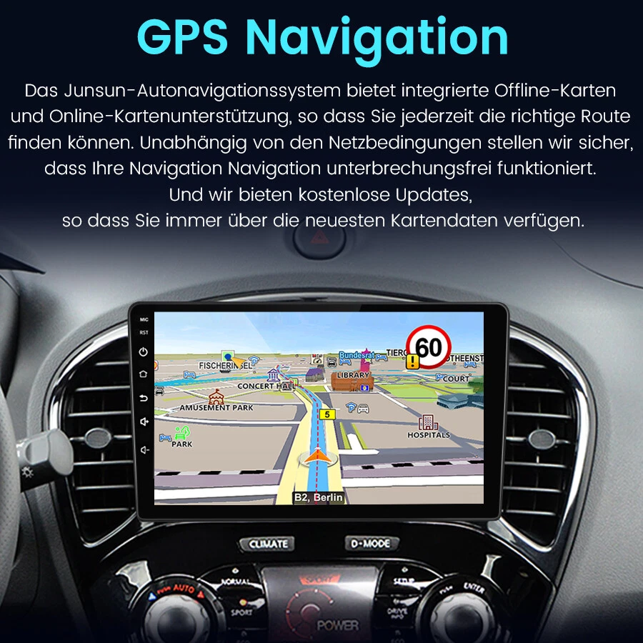 9" Android 14 Autoradio Für Nissan Juke 2010-2014 GPS Navi DSP Wifi BT DAB 1+32G - Bild 2 von 4