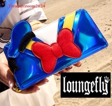 LOUNGEFLY Pato Donald Disney 90 Metálico 8"x4" Cosplay Cremallera Alrededor Muñequera NUEVO