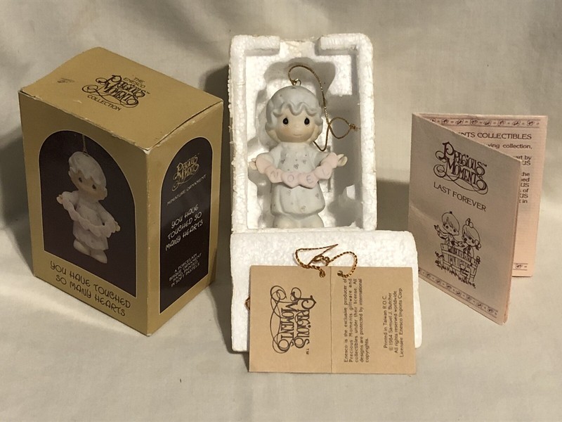 Precious Moments Christmas Tree Ornament Box Tag Enesco So Many Hearts Noel Mint