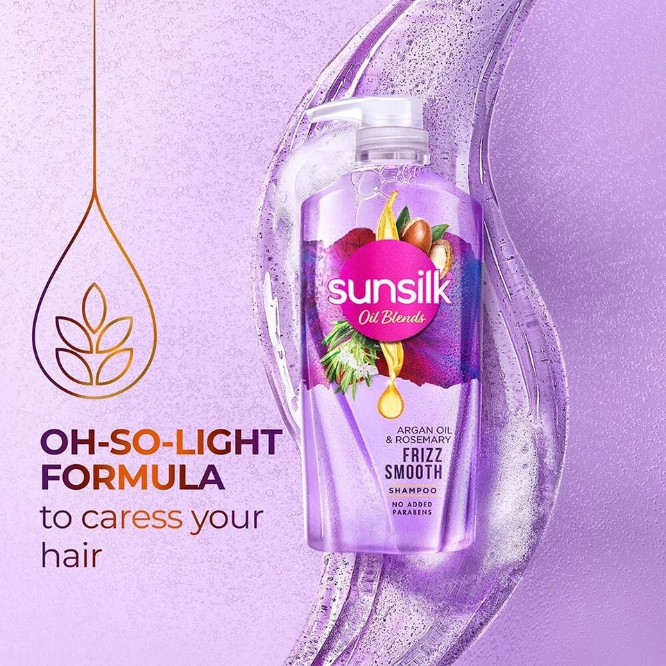 Sunsilk Argan Oil & Rosemary Frizz Smooth Oil Blends Shampoo 700 ML - Image 3 of 4