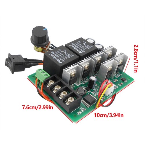 DC 10-50V Motor Drehzahlregler Reversible Schalter 12V 24V 36V 60A PWM CW/CCW DE - Bild 2 von 12