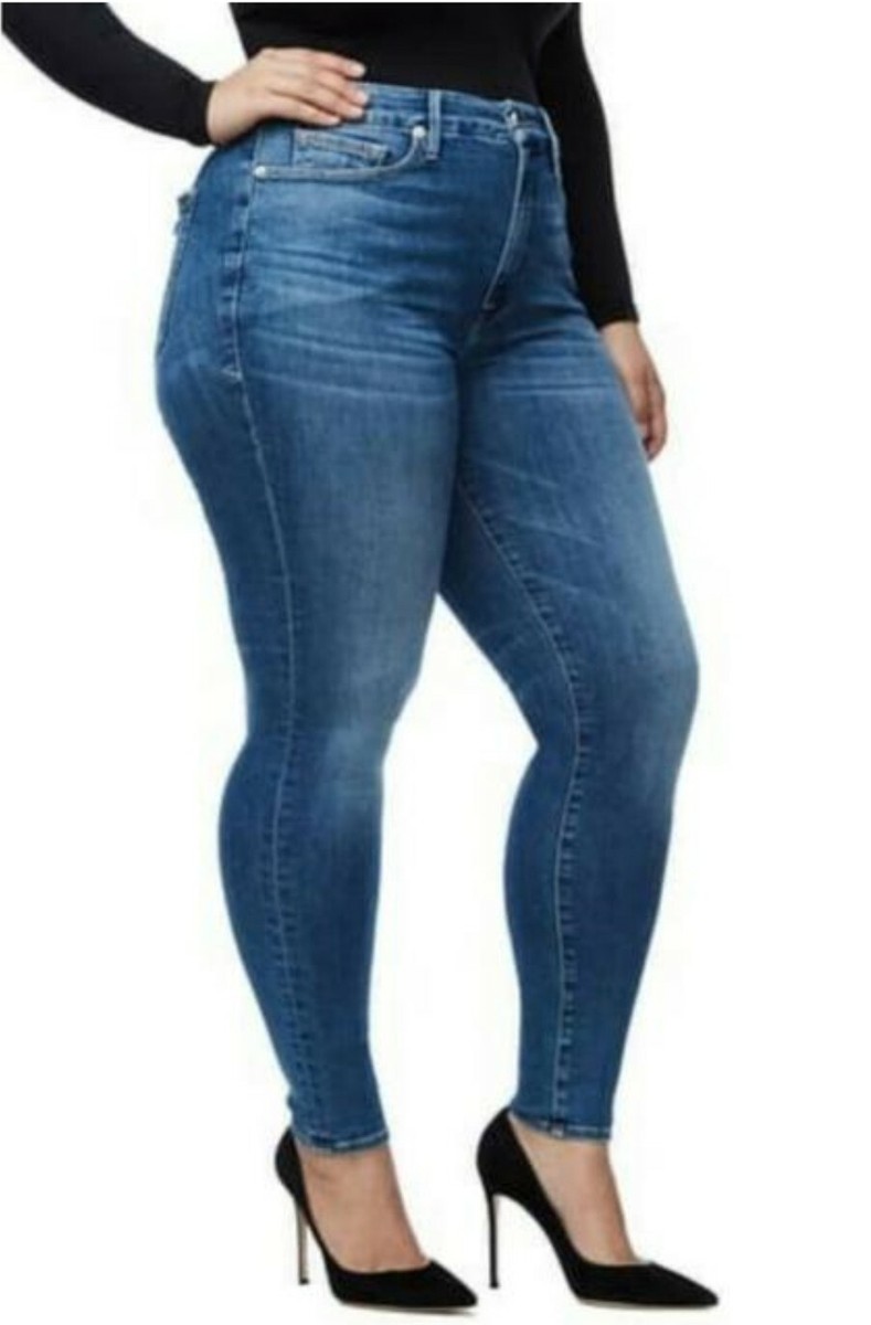 GOOD AMERICAN Good Legs High Rise Skinny Jeans 22/44 NWT UK