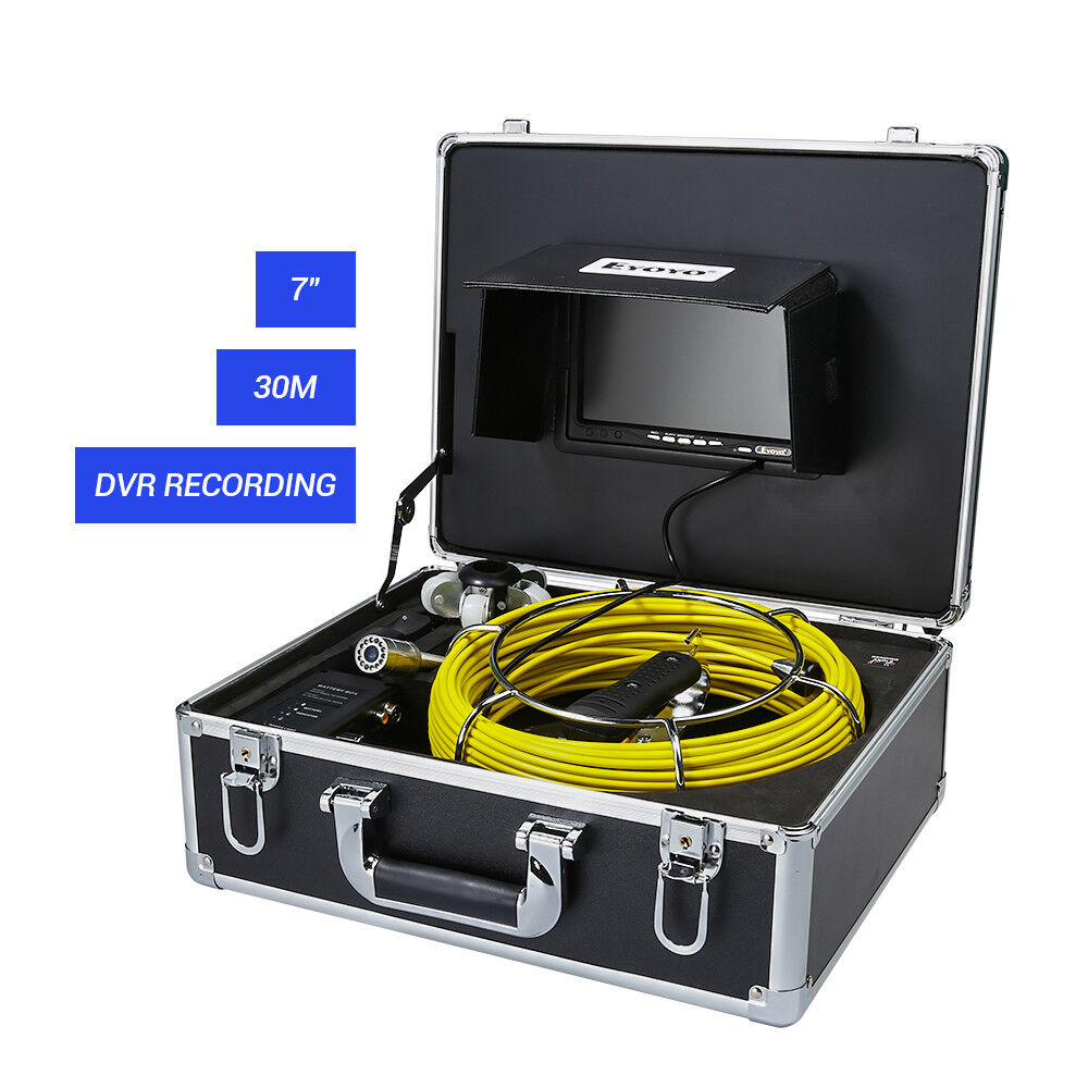 30M Sewer Newest Pipe Drain Video Camera DVR Inspection System 7