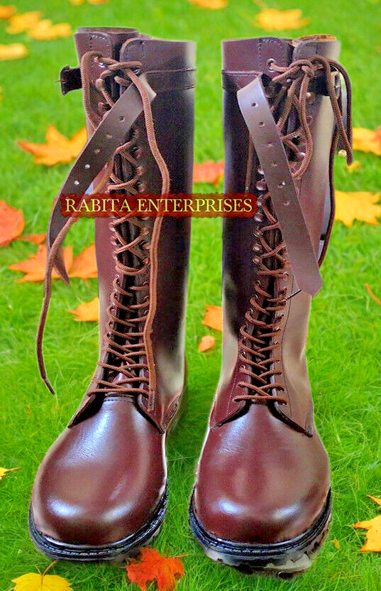 WW2 GERMAN SA KAMPFZEIT TALL OFFICER LEATHER BOOTS - BROWN - All