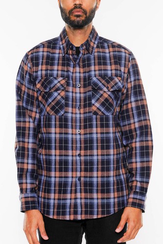 Camisa informal de manga larga con botones de franela talla EE. UU. - Imagen 15 de 110