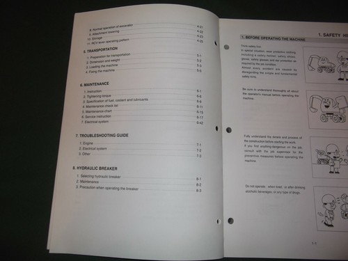HYUNDAI ROBEX 95W-3 EXCAVATOR OPERATOR OPERATION & MAINTENANCE MANUAL BOOK - Picture 4 of 5