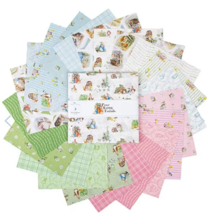 RBD ~ Peter Rabbit and Friends ~ 10" stacker ~ 100% Cotton - 42 Piece Precut - Image 2 of 2