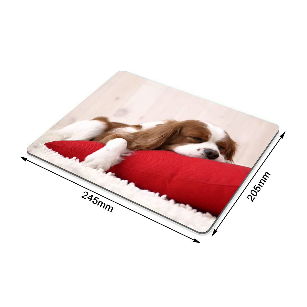 Funny Dog Mouse Pad Red, Cute Puppy Design, AntiSlip Mice Computer