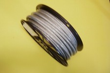 Clear Vinyl Coated Wire Rope Cable, 1/4" - 5/16", 7x19, 200 ft reel