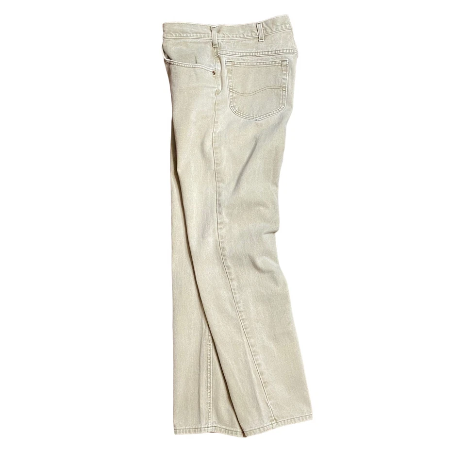 Pantalones Lee 5 Bolsillos Sarga 36 x 32 Años 90 Algodón Años 90 Vintage Cuero Parche Lona Foto 2 de 4