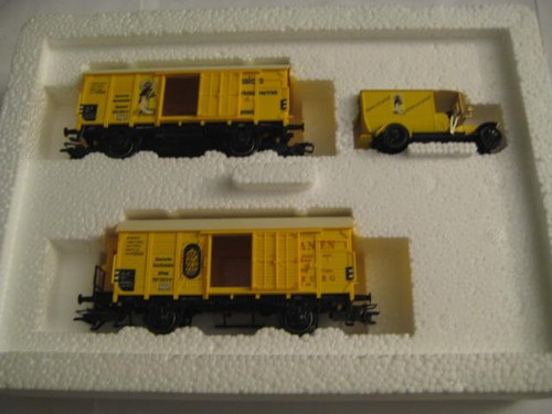 Märklin H0 4876 DRG Bananentransportwagen Set mit Metallwagen Neu in OVP Ltd Edn 1995 - Bild 1 von 9